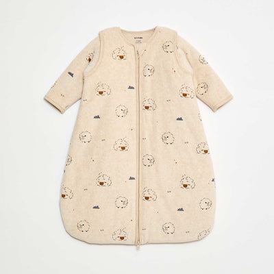 Warm Detachable Sleeve Sleeping Bag - TOG 2.5 BEIGE
