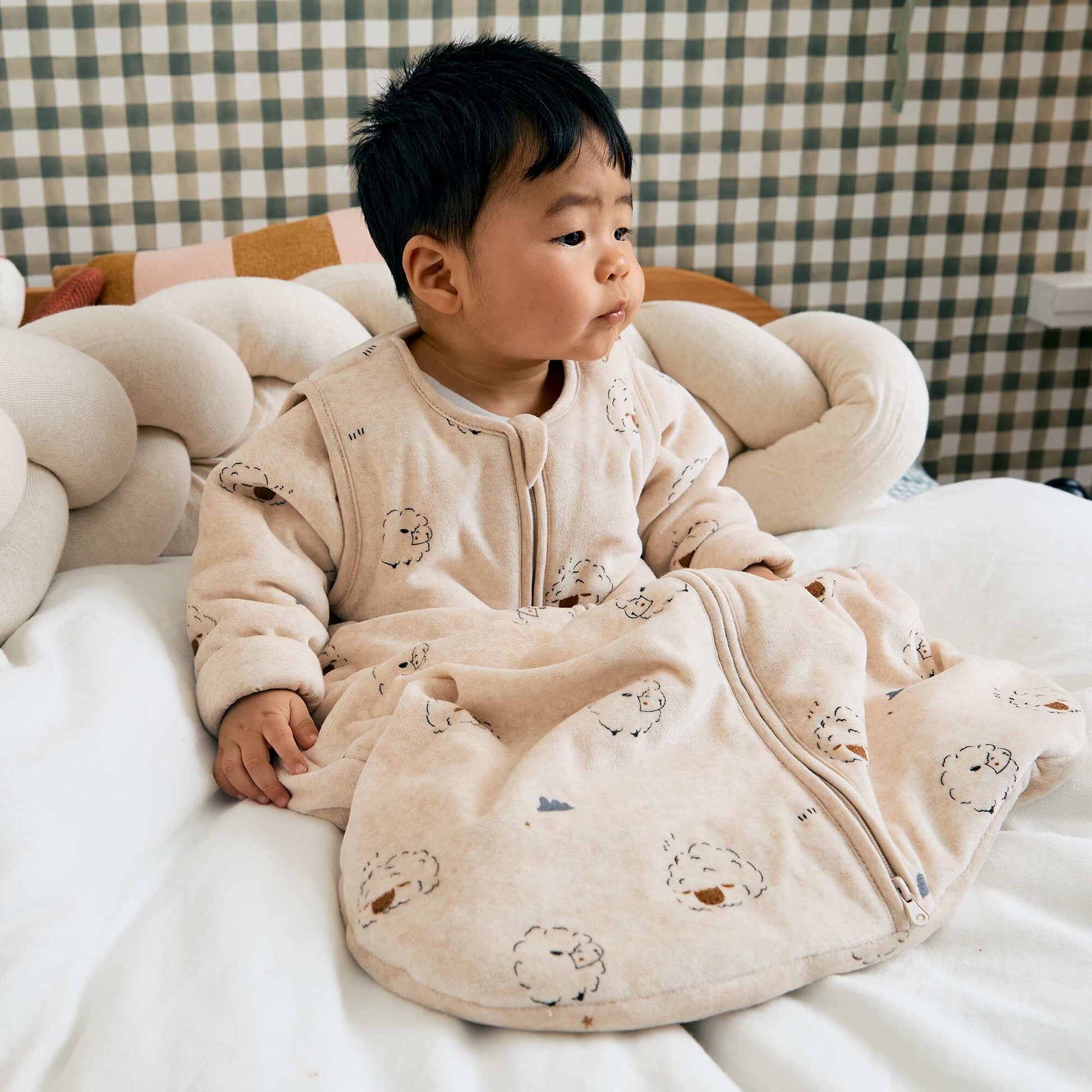 Warm Detachable Sleeve Sleeping Bag - TOG 2.5 BEIGE