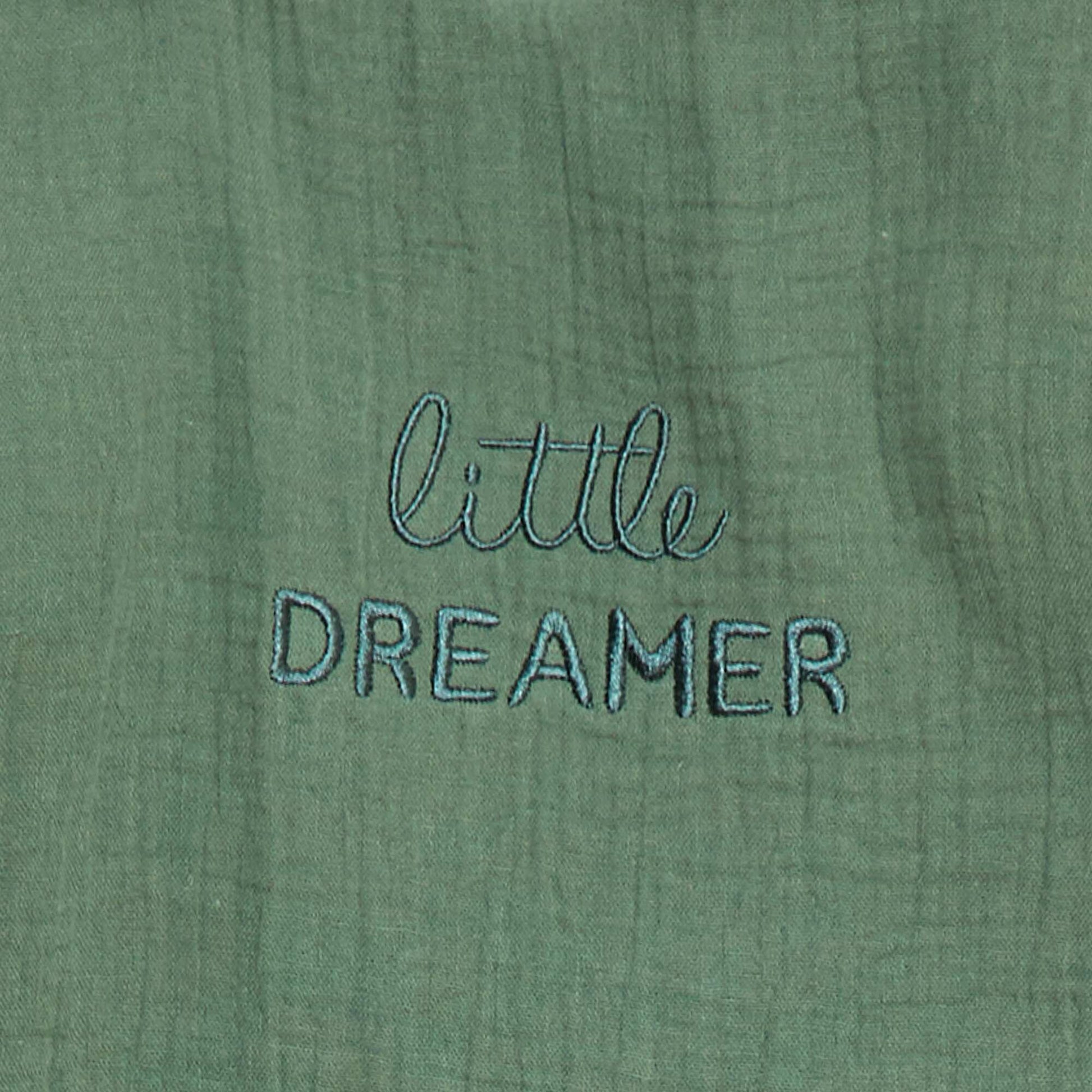 Cotton Gauze Sleeping Bag with Detachable Sleeves TOG 2.5 GREEN
