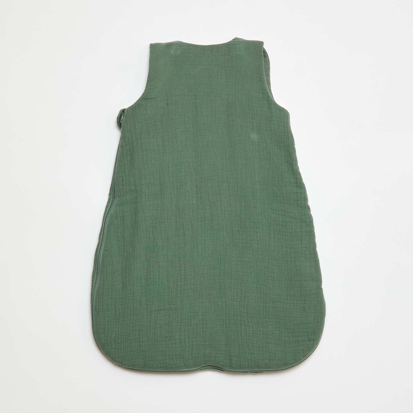 Cotton Gauze Sleeping Bag with Detachable Sleeves TOG 2.5 GREEN