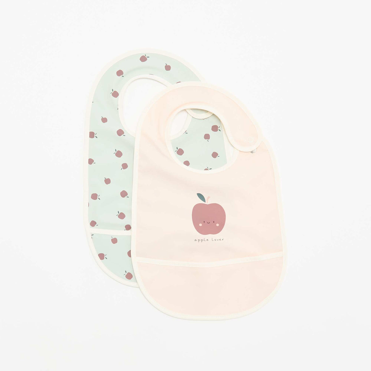 Set of 2 waterproof bibs with print BLUE