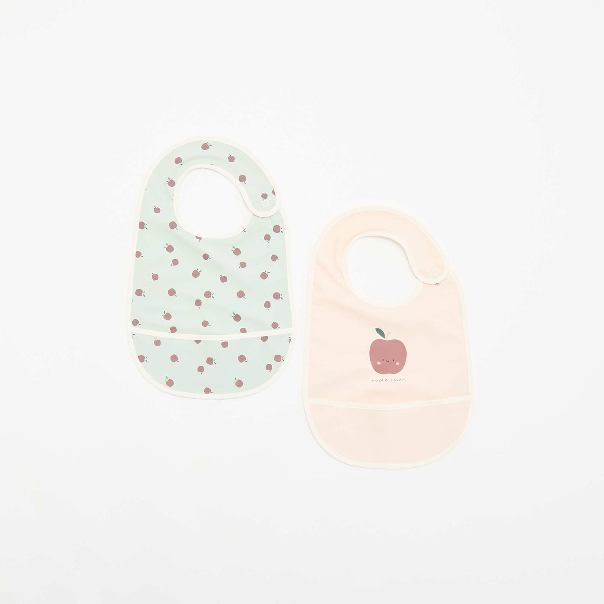 Set of 2 waterproof bibs with print BLUE