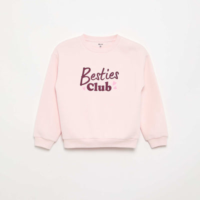 Long-sleeved printed sweatshirt PINK