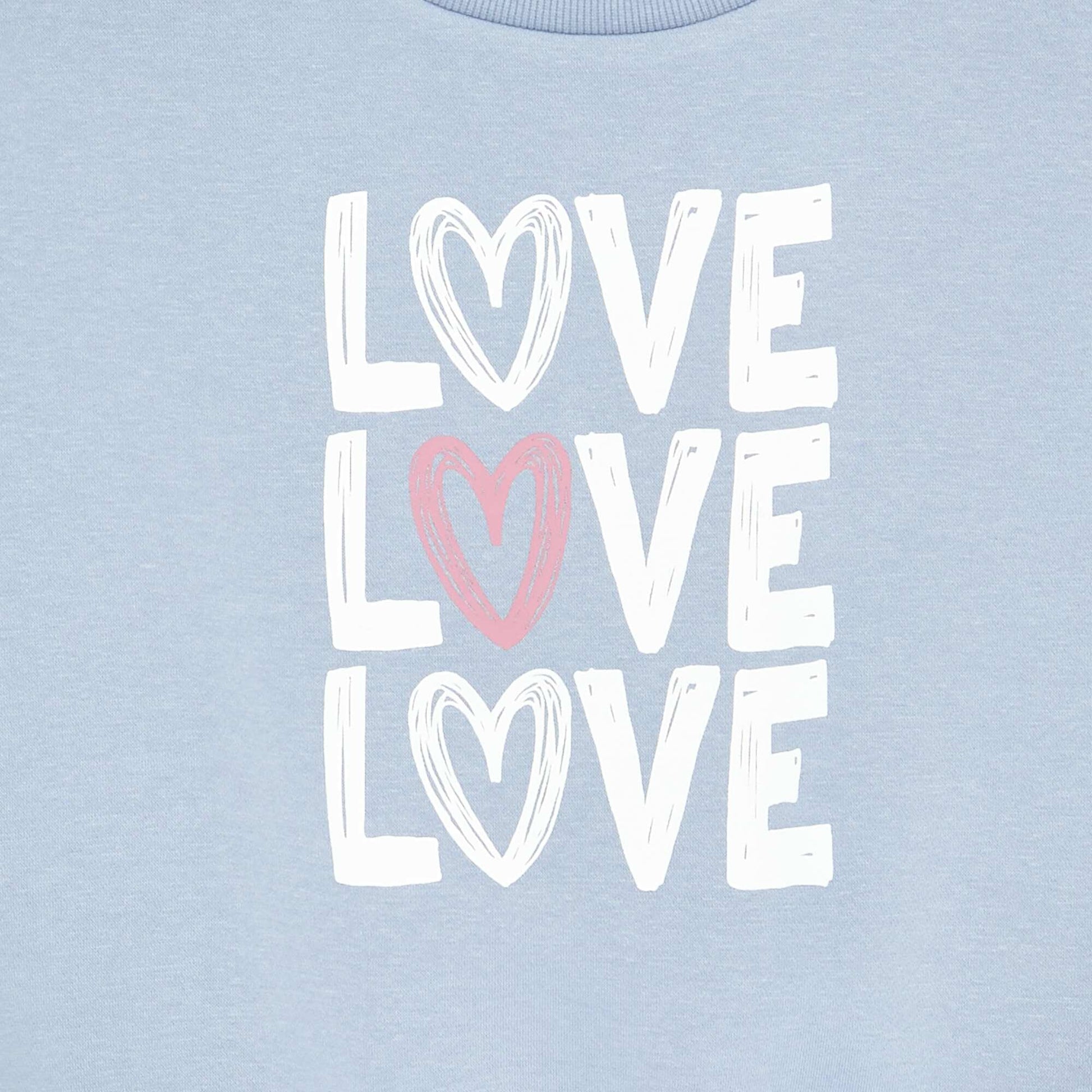 Long-sleeved sweatshirt with print BLUE
