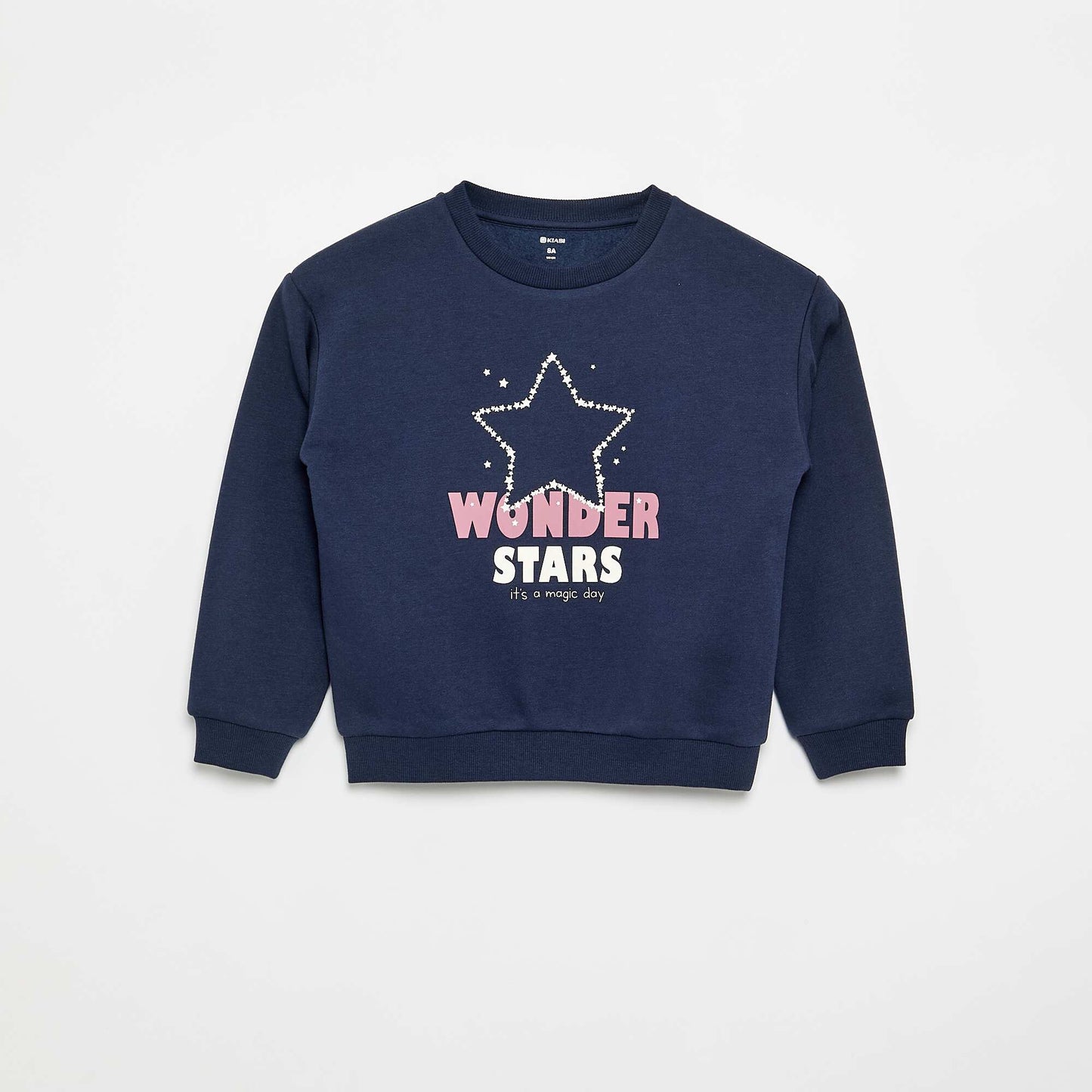 Long-sleeved printed sweatshirt BLUE