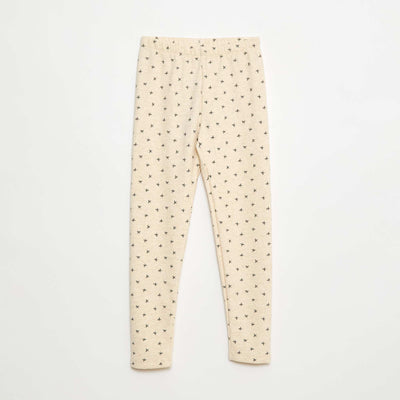 Warm Leggings with Velour Interior BEIGE