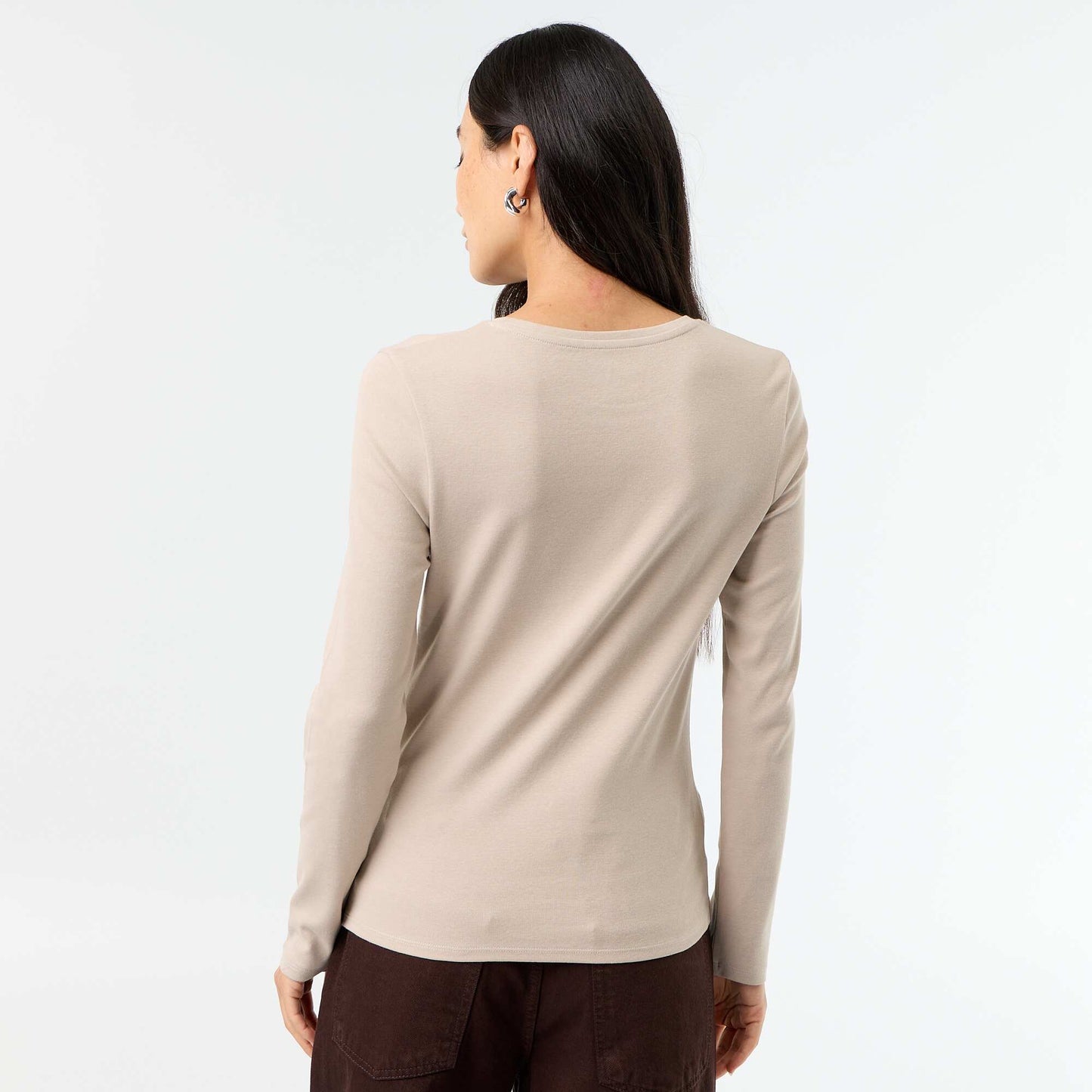Long-sleeved T-shirt BEIGE