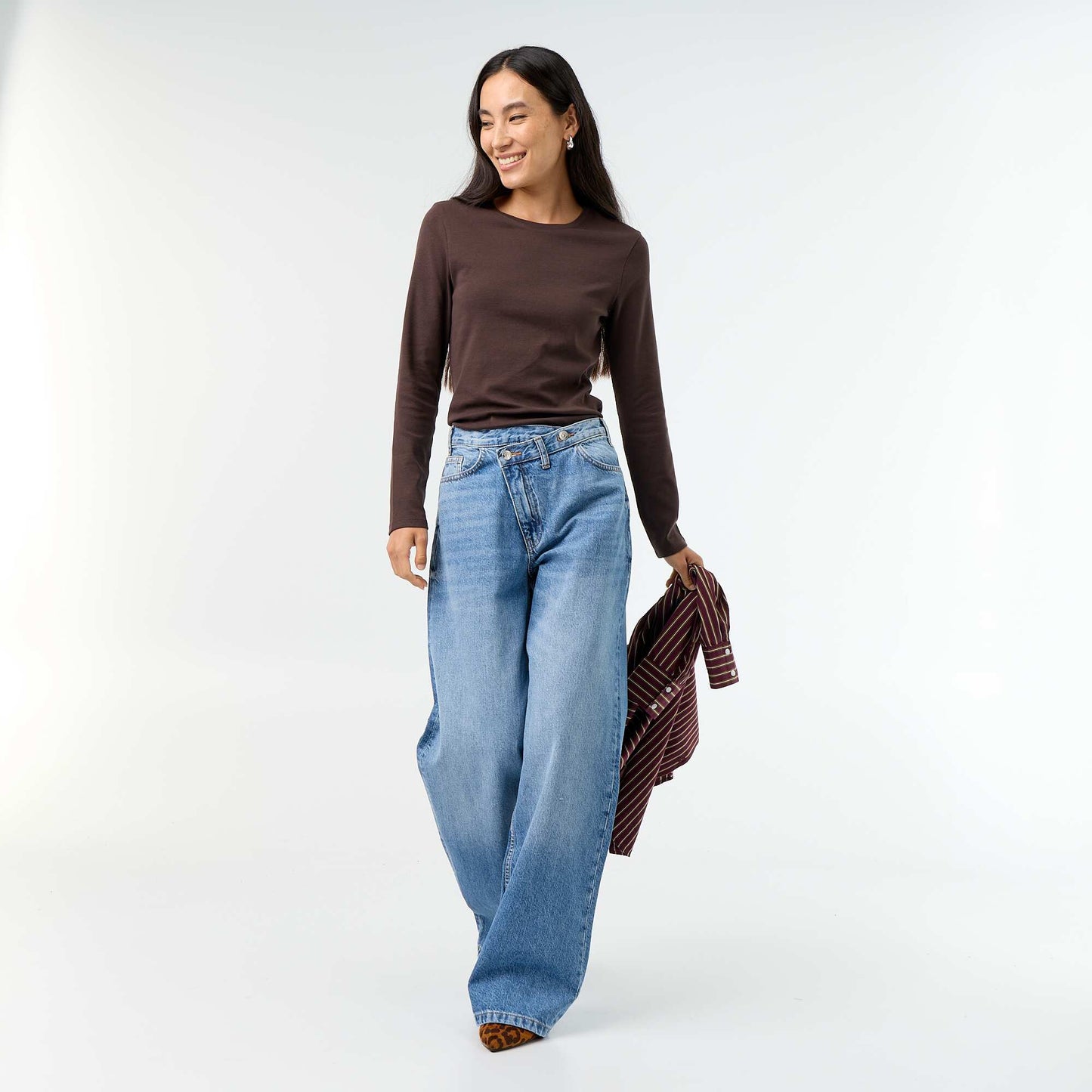 Long-sleeved T-shirt BROWN