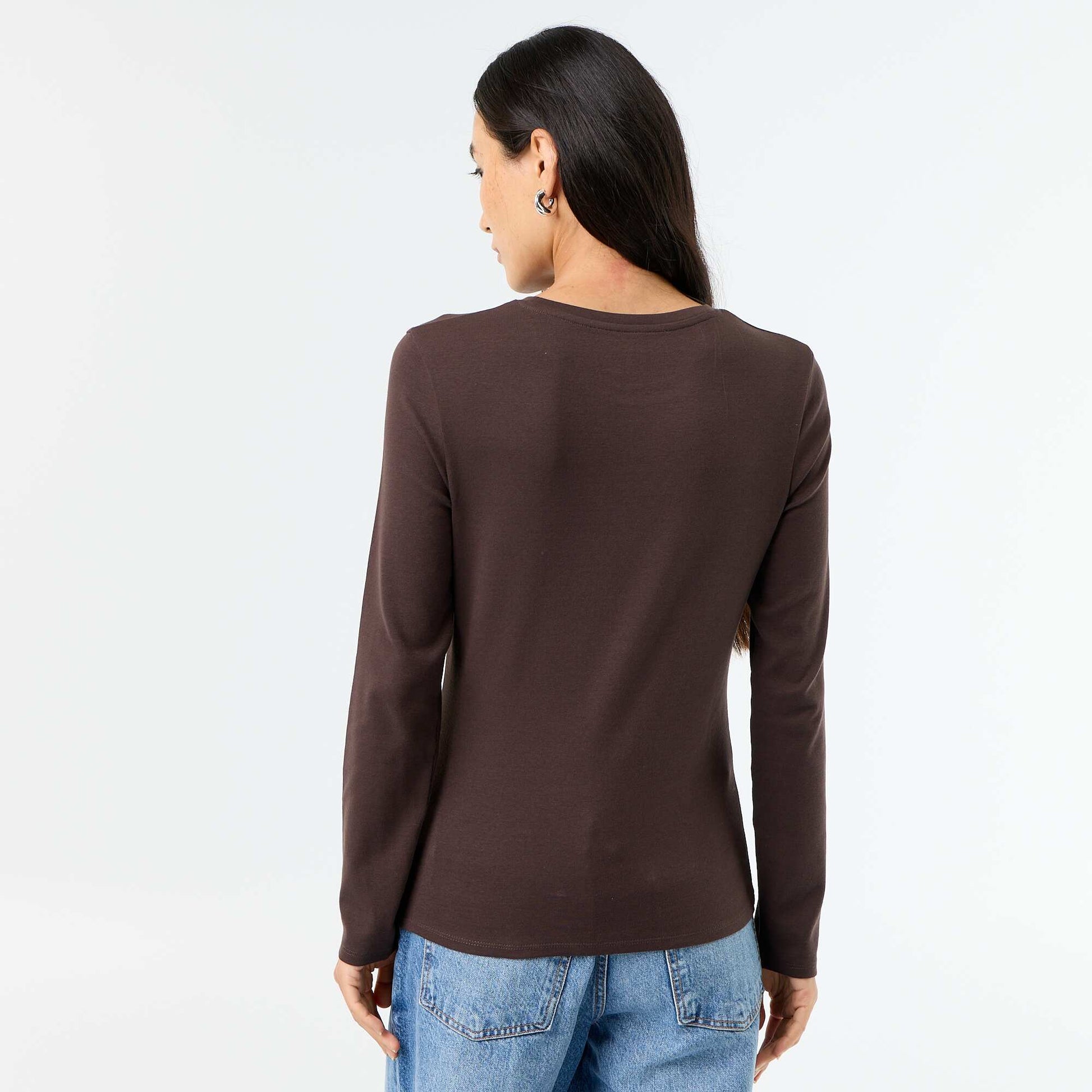 Long-sleeved T-shirt BROWN