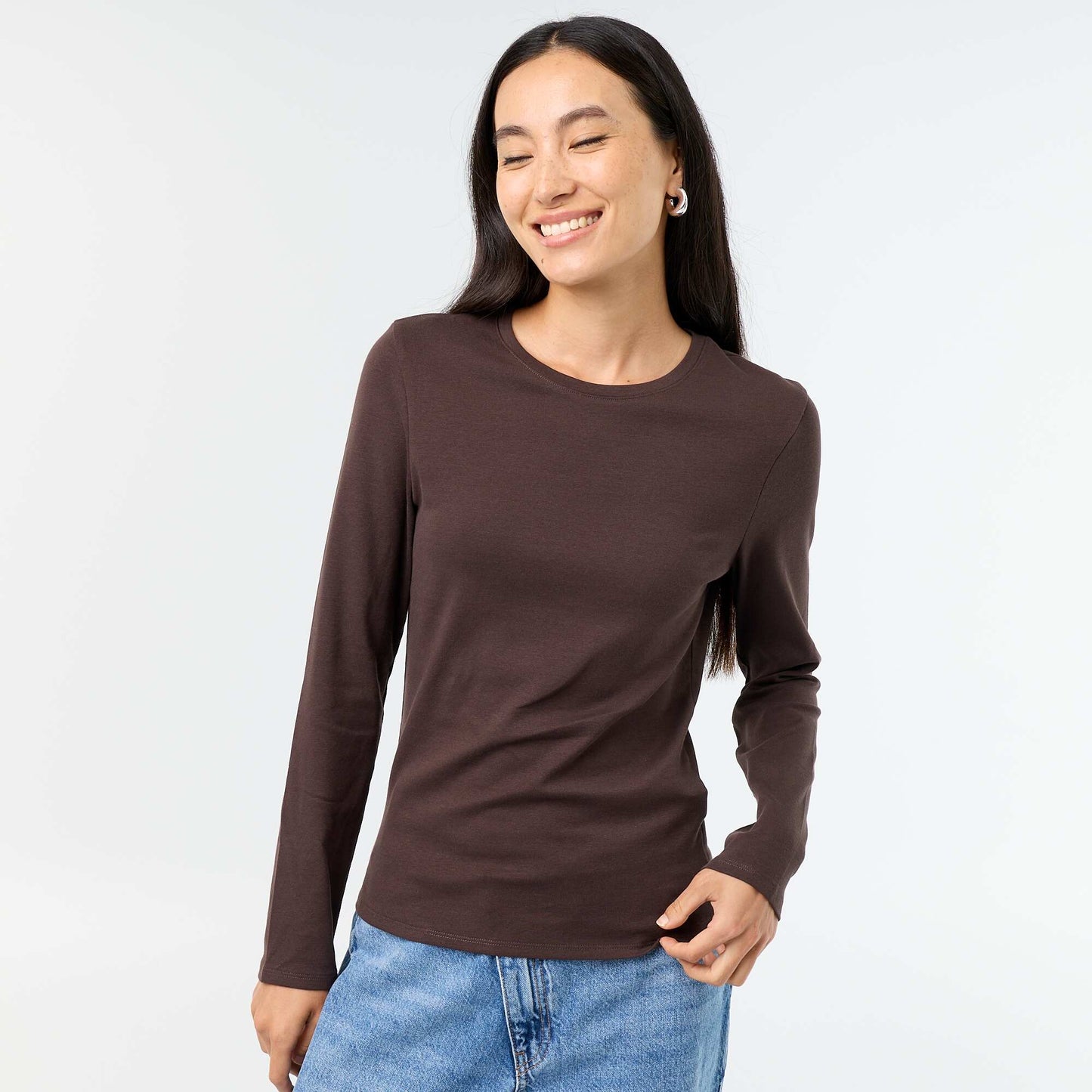 Long-sleeved T-shirt BROWN