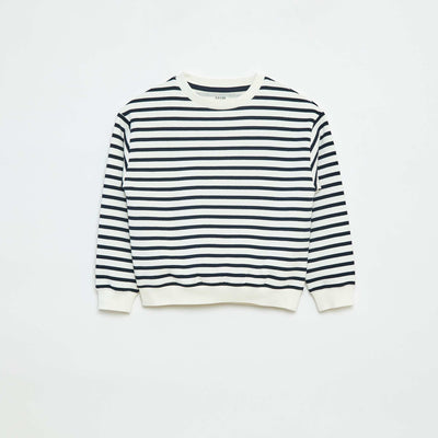 Printed loose-fit sweatshirt BLUE