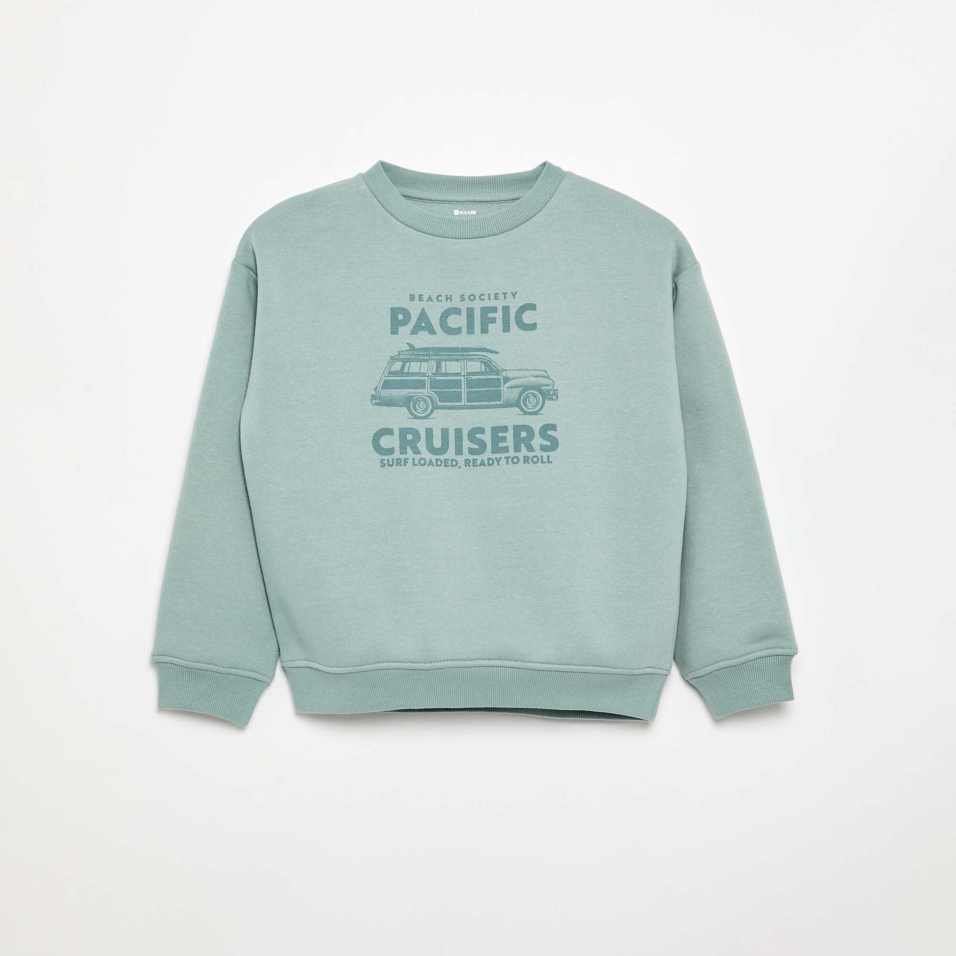 Loose-fit printed sweatshirt BLUE