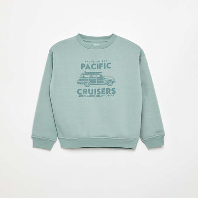 Loose-fit printed sweatshirt BLUE