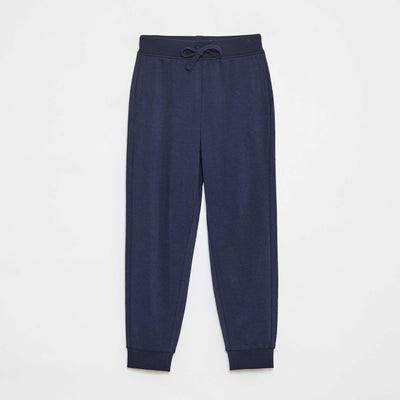 Plain joggers with elasticated waist BLUE