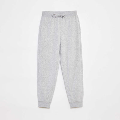 Plain joggers with elasticated waist GREY