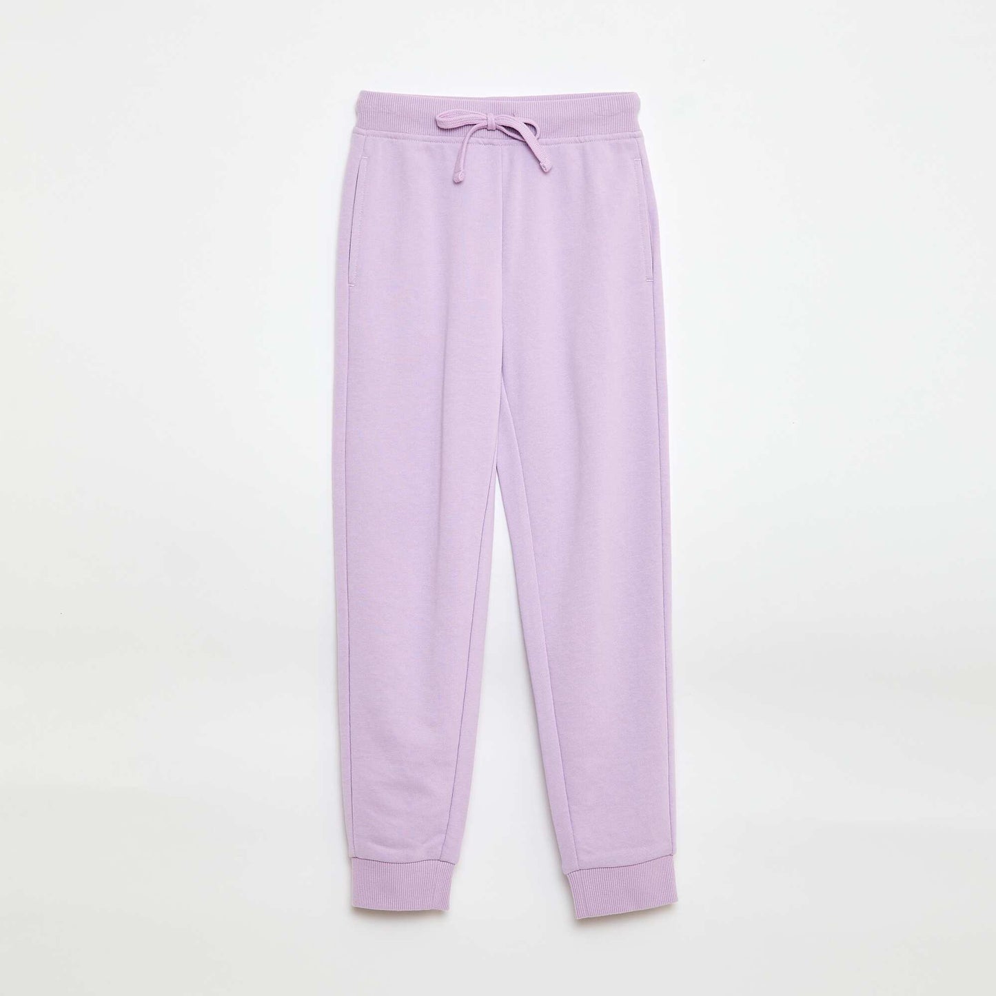 Plain joggers with elasticated waist PURPLE