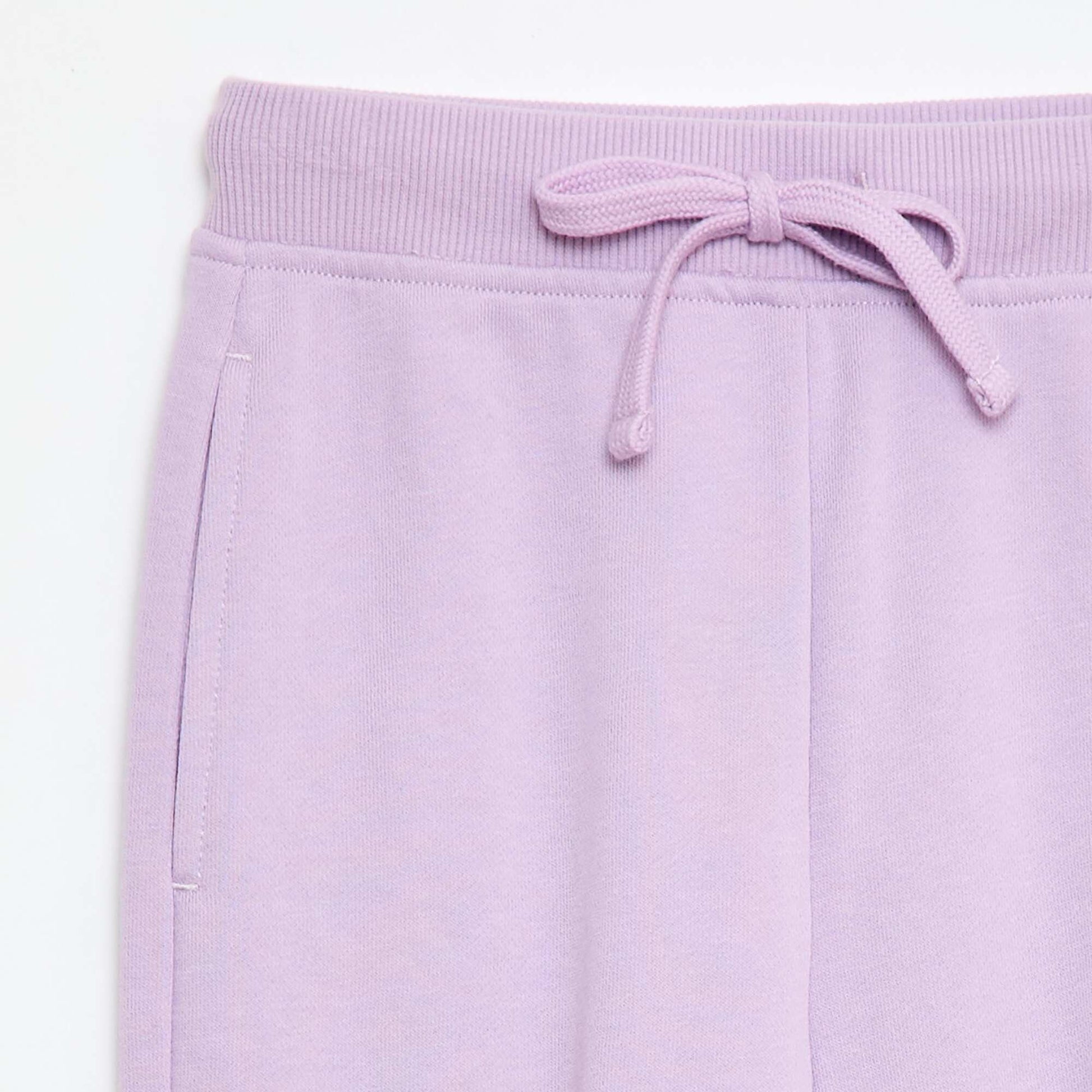 Plain joggers with elasticated waist PURPLE
