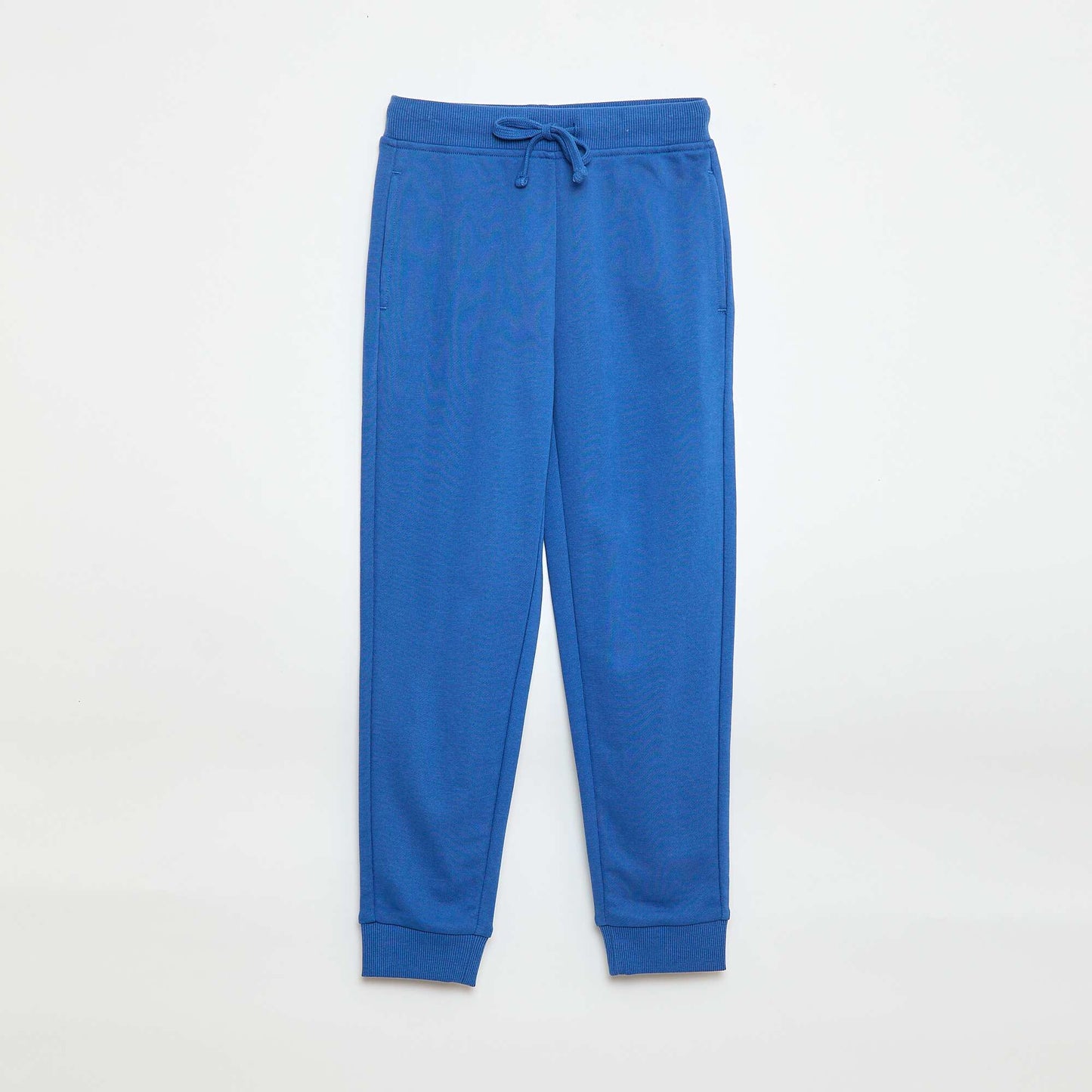 Plain joggers with elasticated waist BLUE
