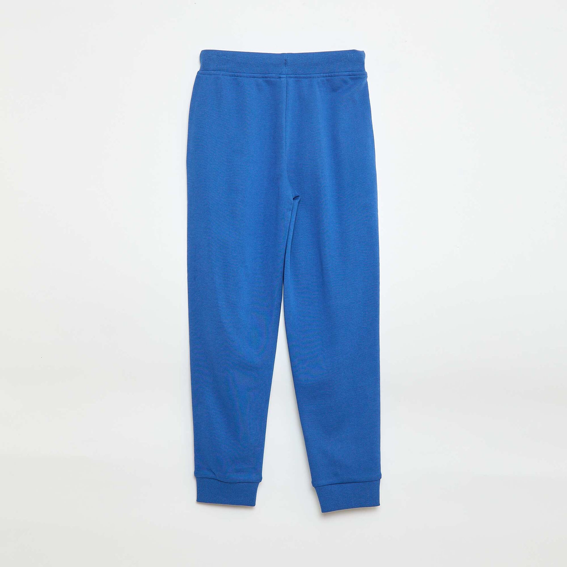 Plain joggers with elasticated waist BLUE