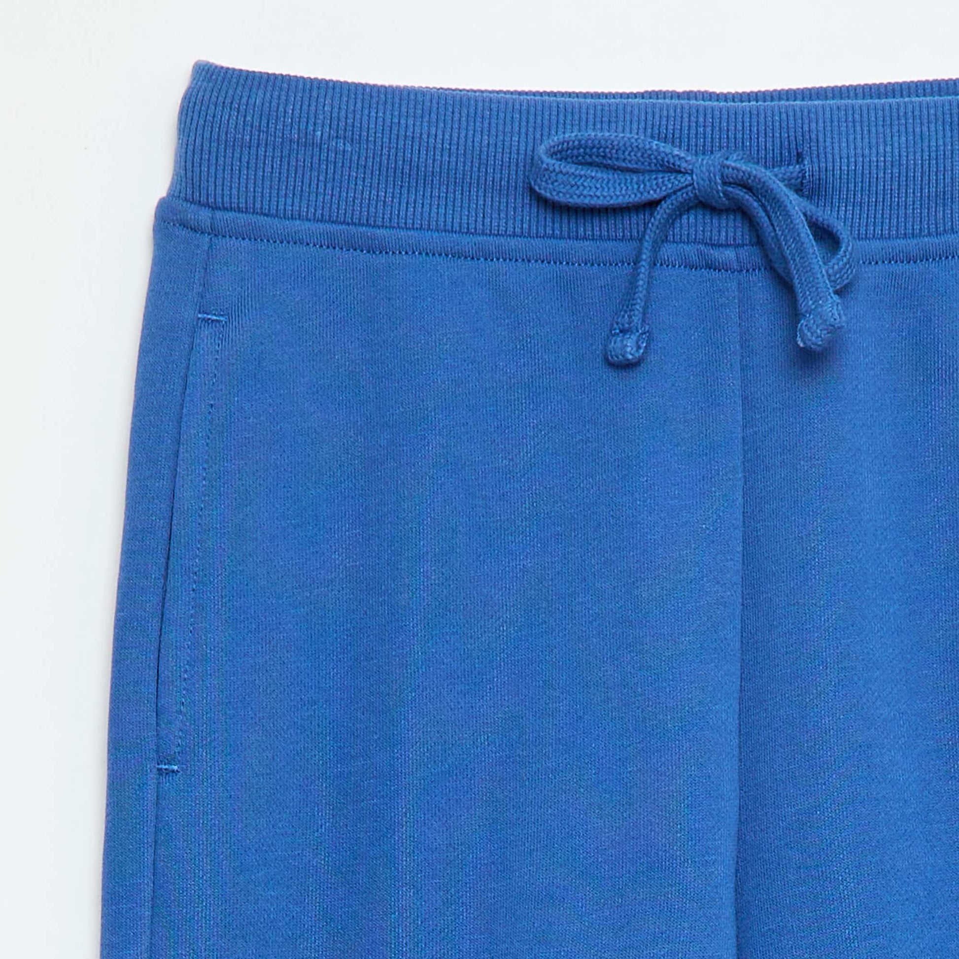 Plain joggers with elasticated waist BLUE