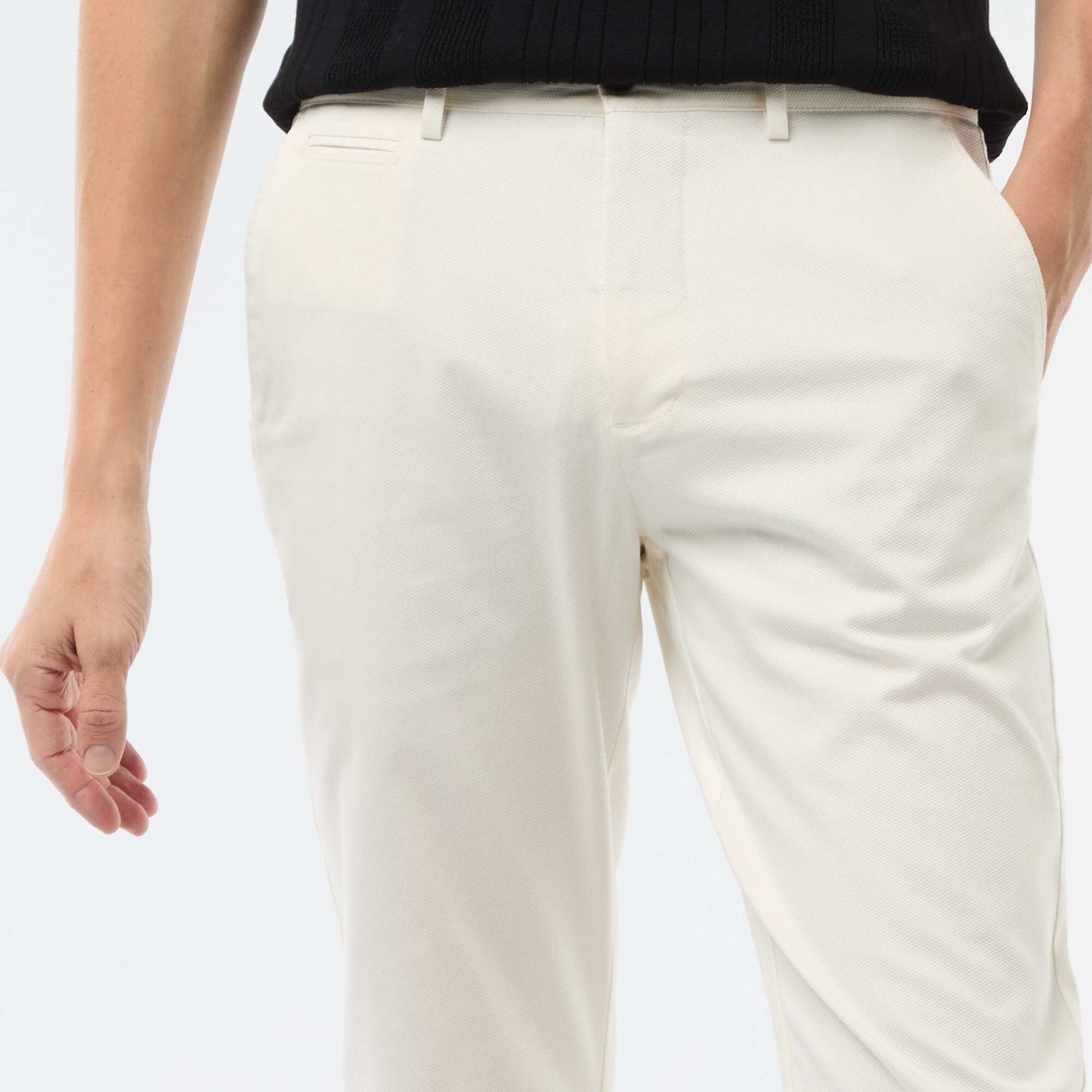 Twill Chino Trousers WHITE