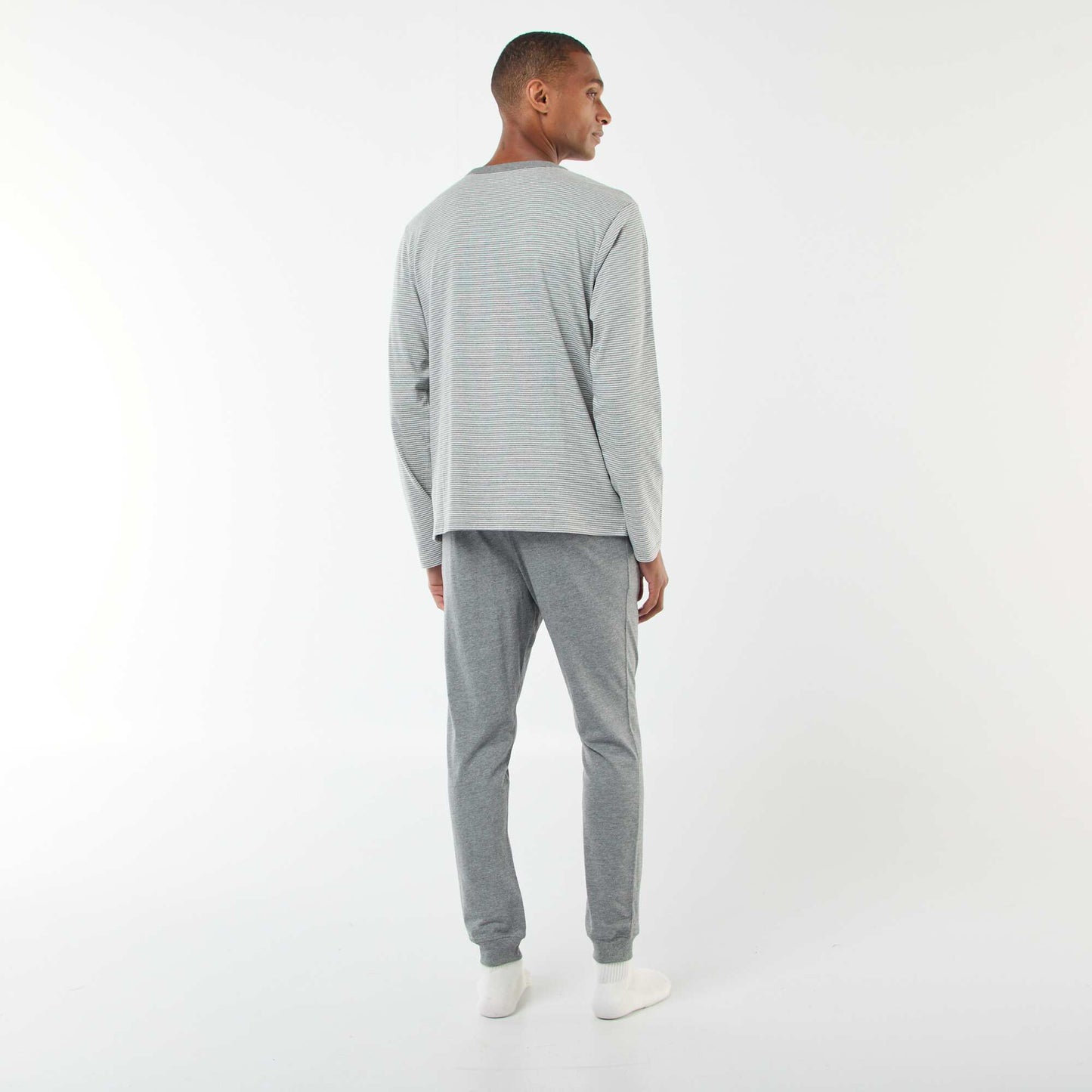 T-shirt + trousers long pyjama set - 2-piece set GREY