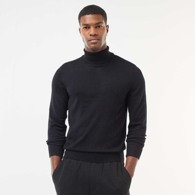 Plain Roll Neck Jumper BLACK