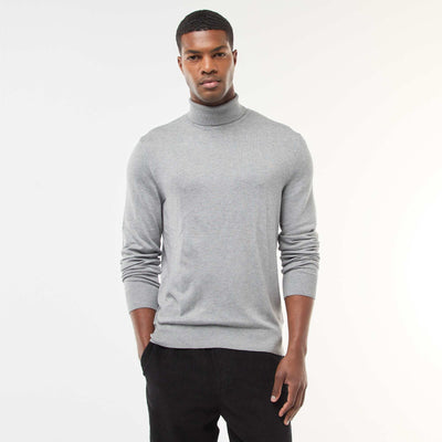 Plain Roll Neck Jumper GREY