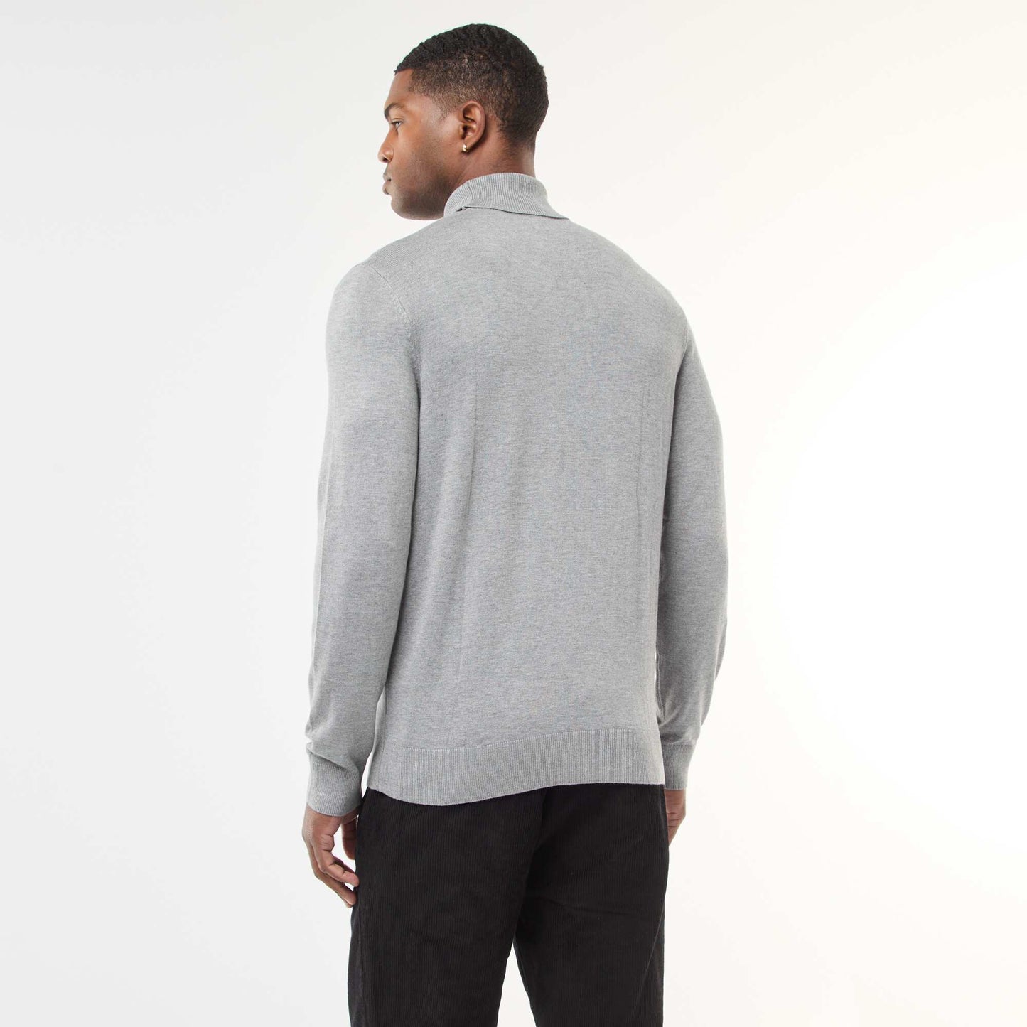 Plain Roll Neck Jumper GREY