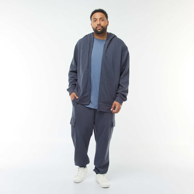 Piqué Knit Joggers with Flap Pockets BLUE