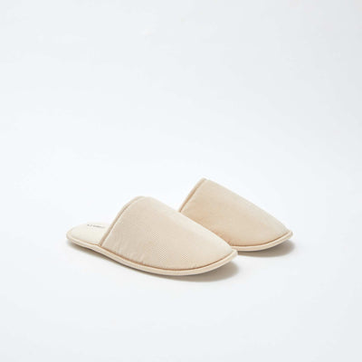 Velour mule slippers BEIGE