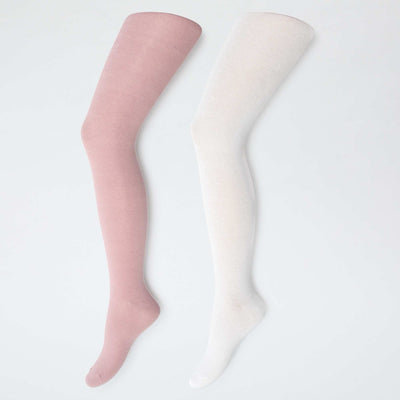 2-Pack of Plain Warm Tights PINK