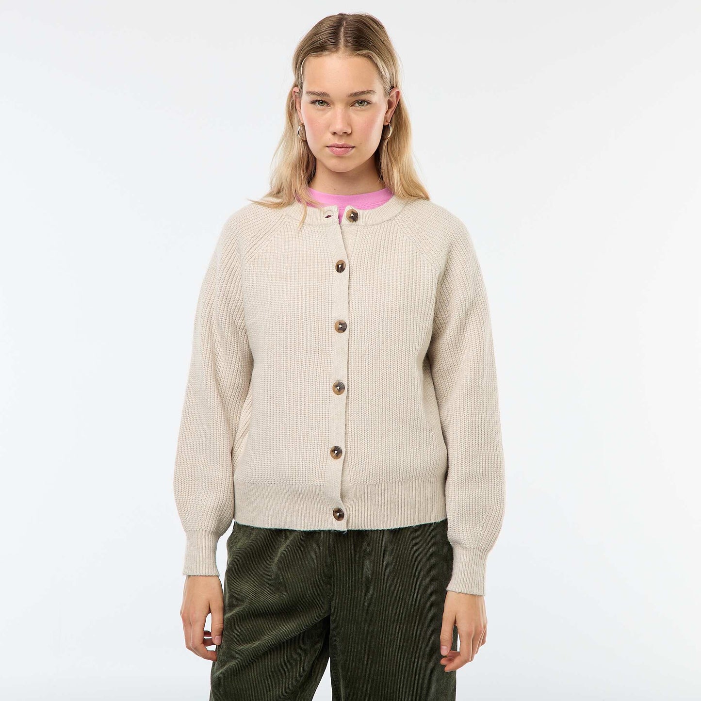 Chunky Knit Cardigan GREY
