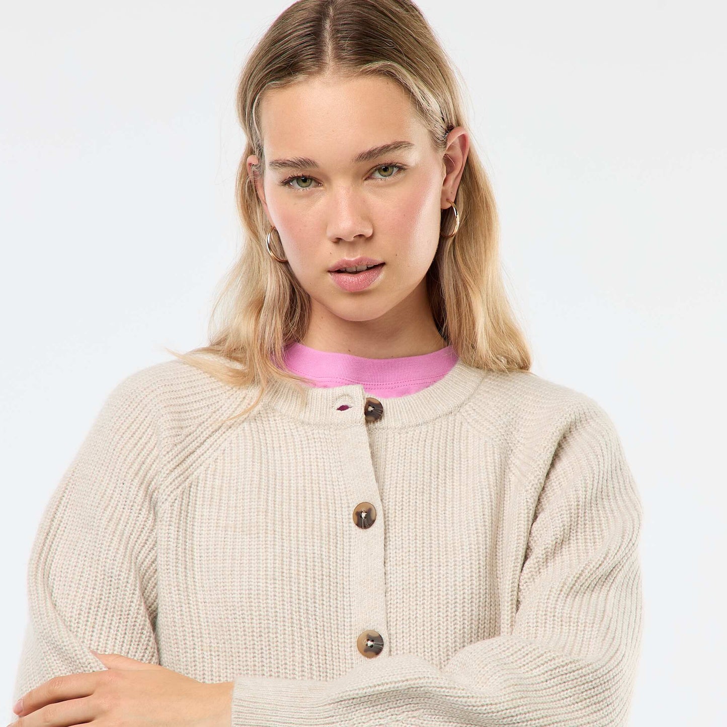 Chunky Knit Cardigan GREY