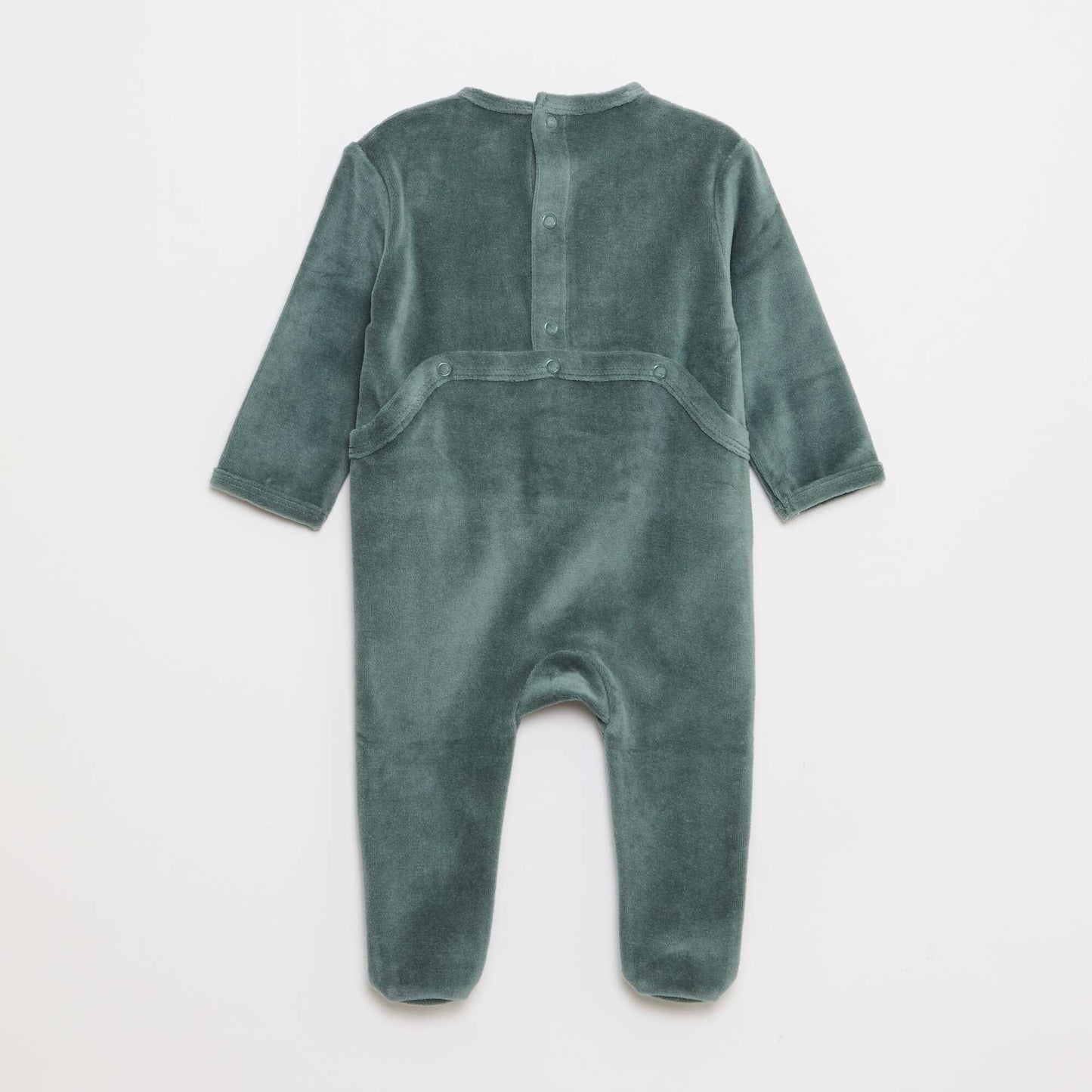 Cotton Velvet 'Jurassic World' Sleepsuit GREEN