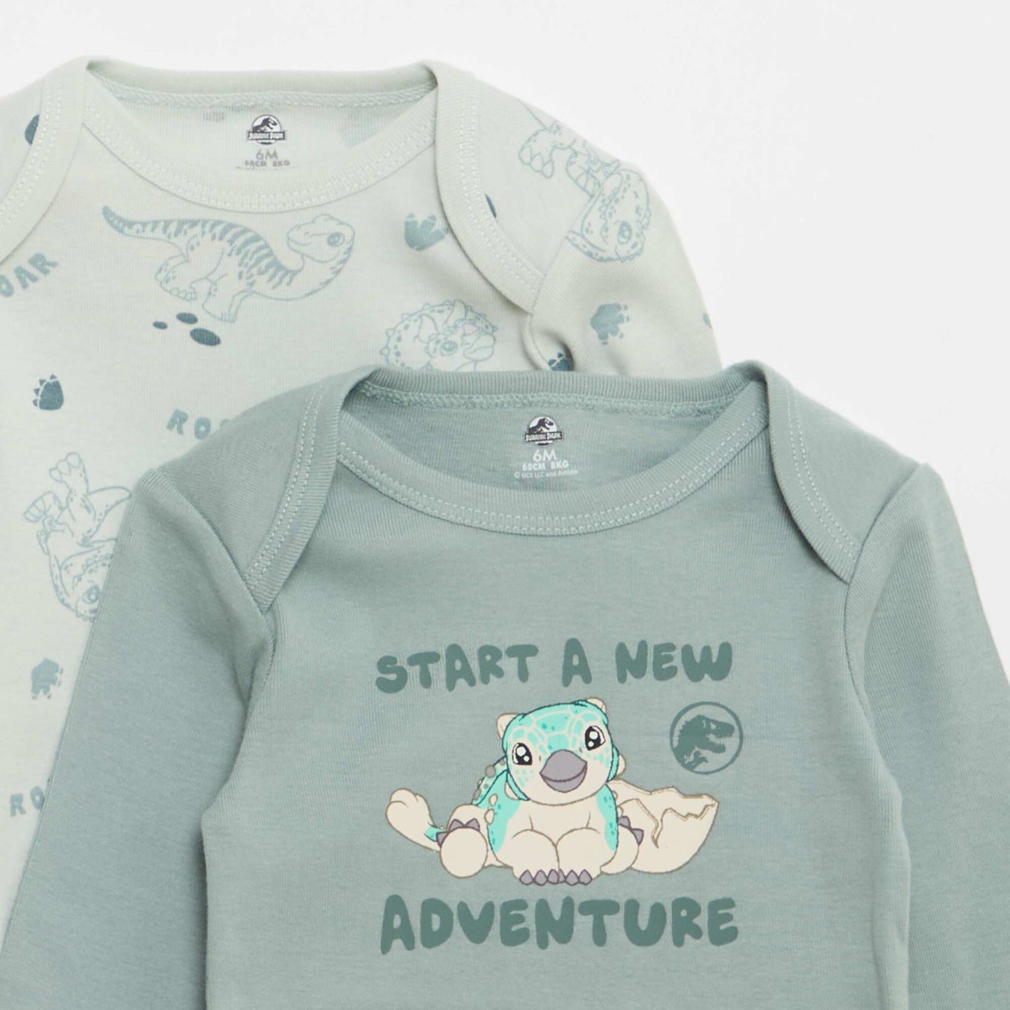2-Pack 'Jurassic Park' Bodysuits GREEN