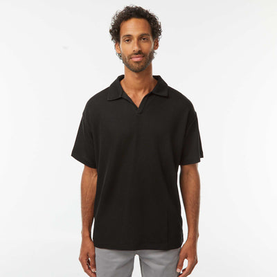 Short-sleeved polo shirt BLACK