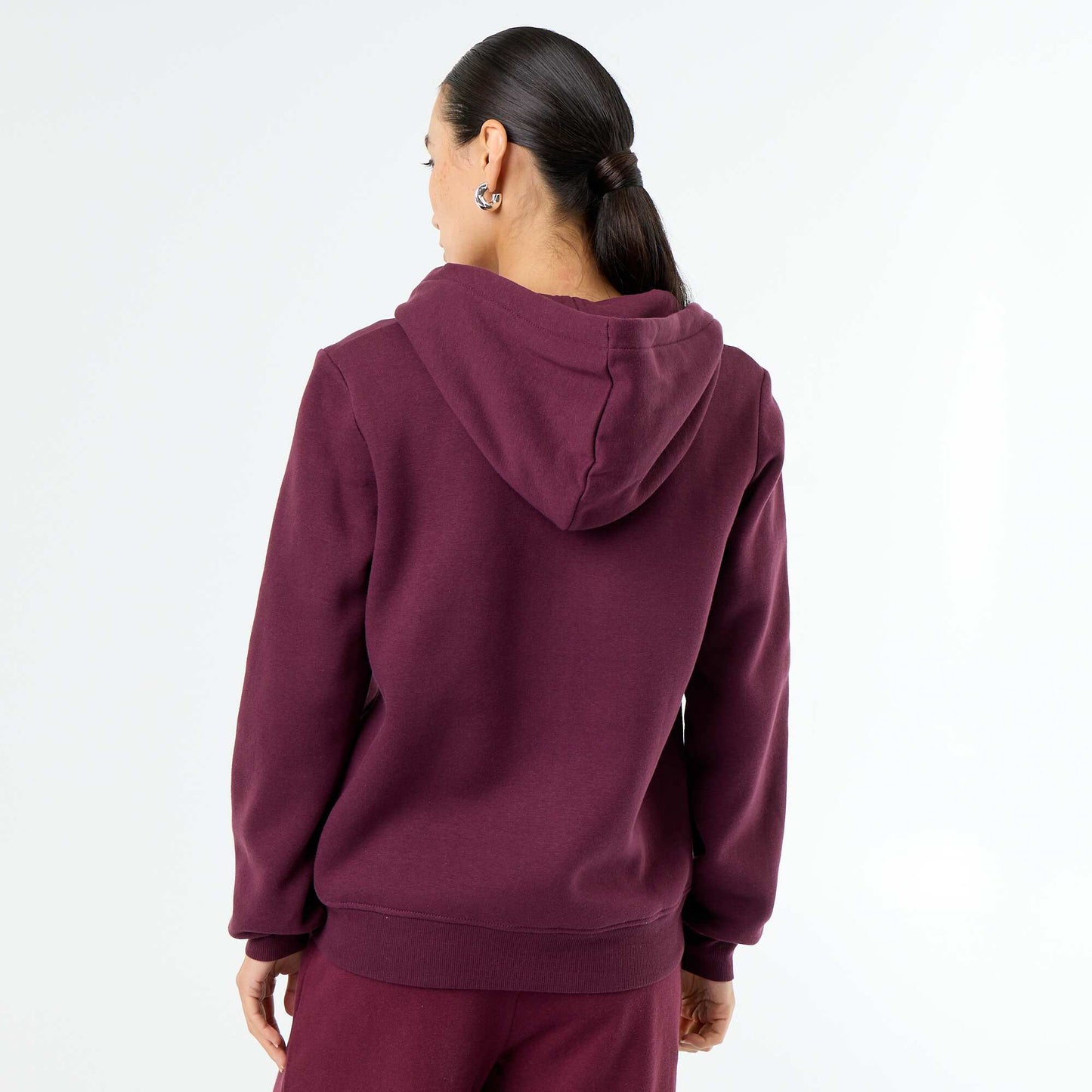 Basic zip-up hoodie PINK