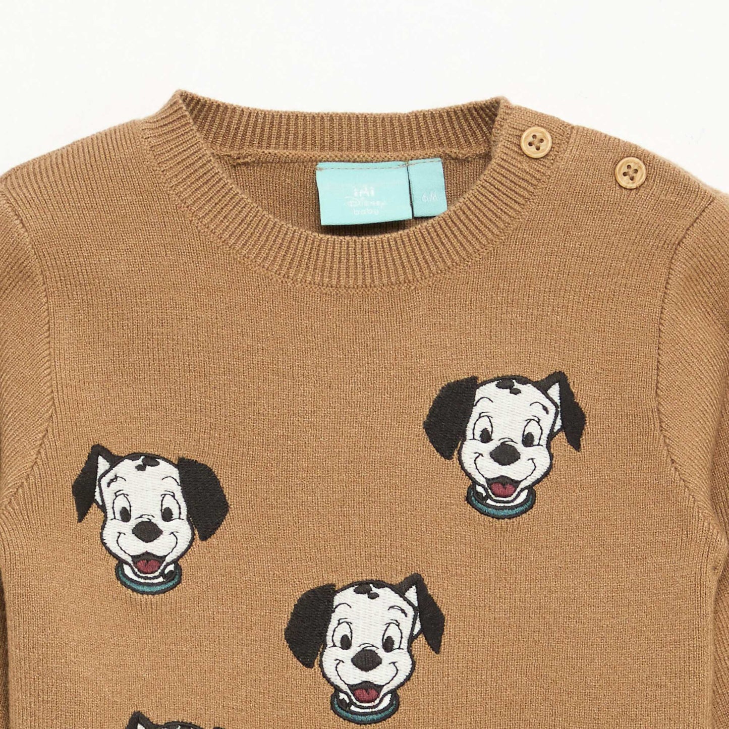 Disney Dalmatian Knitted Crew Neck Sweater BEIGE