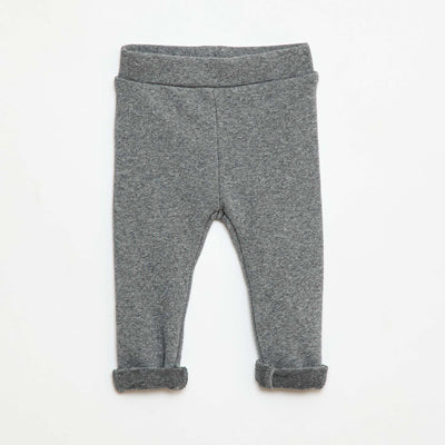 Brushed Knit Cotton Leggings GREY