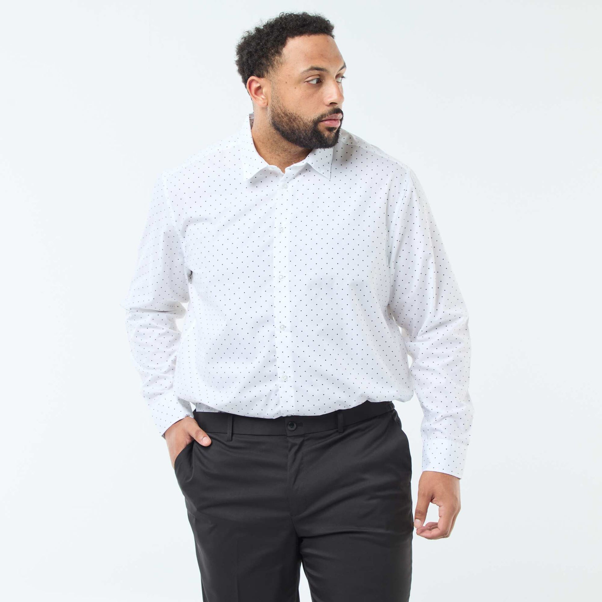 Printed Regular Fit Shirt WHITE
