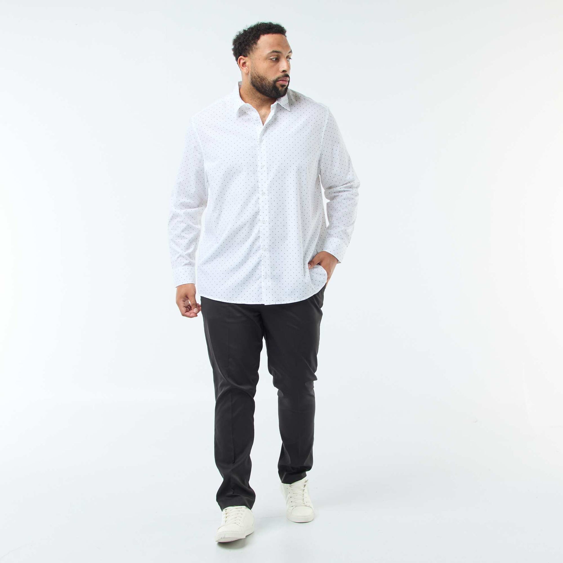 Printed Regular Fit Shirt WHITE