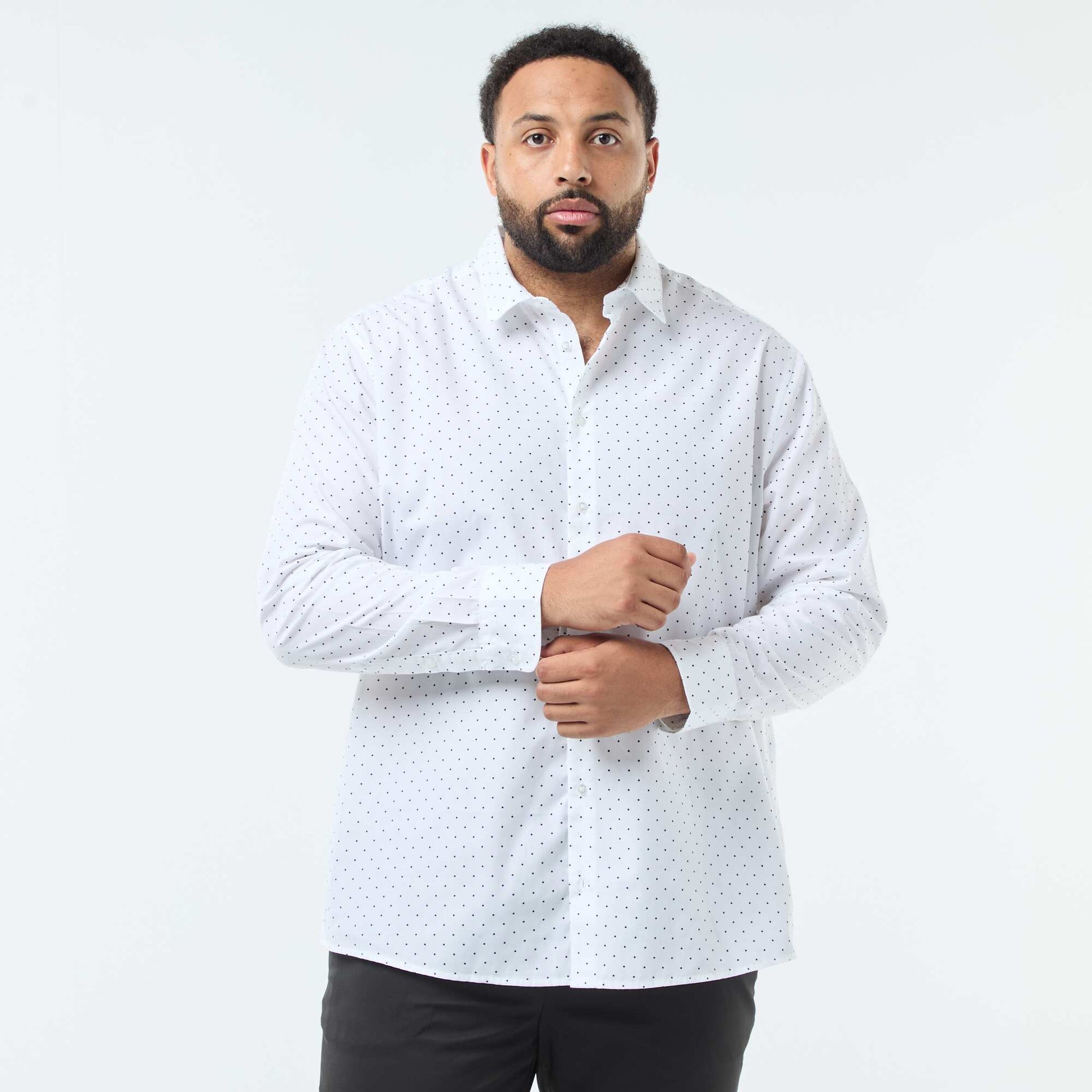 Printed Regular Fit Shirt WHITE