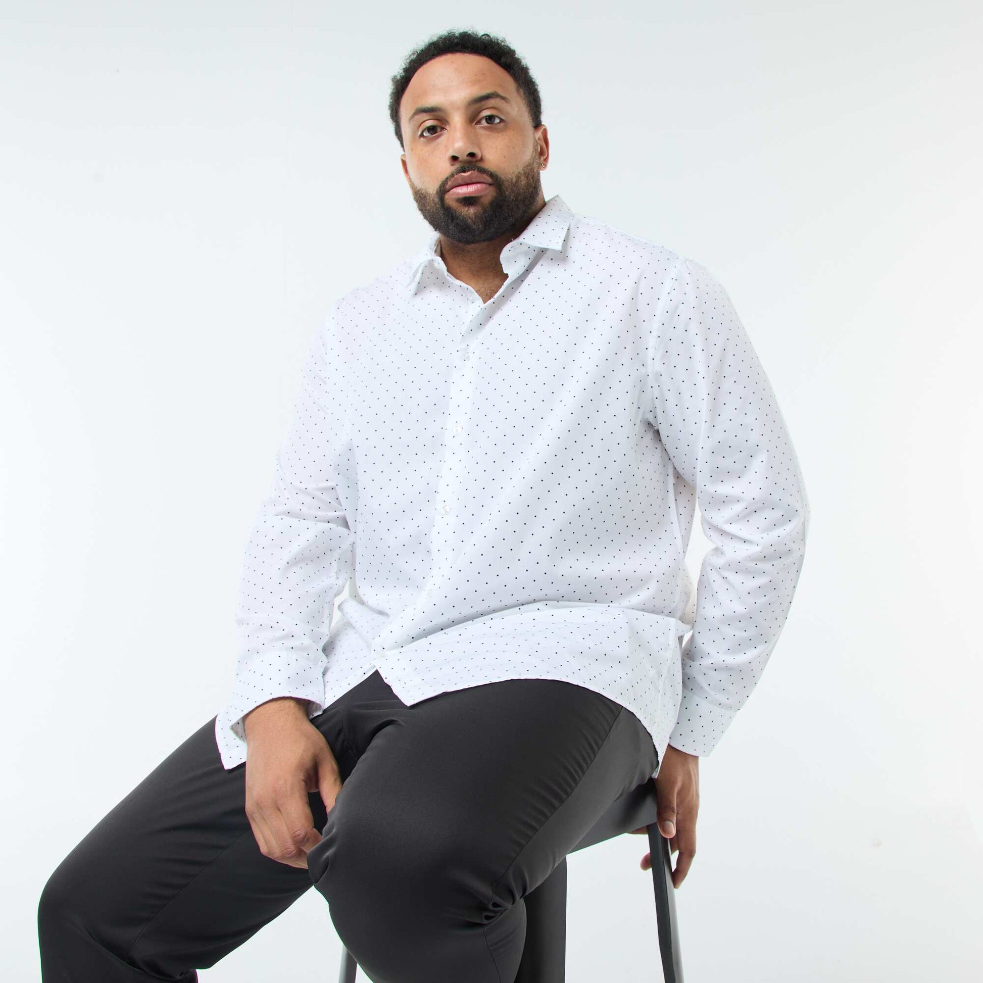 Printed Regular Fit Shirt WHITE