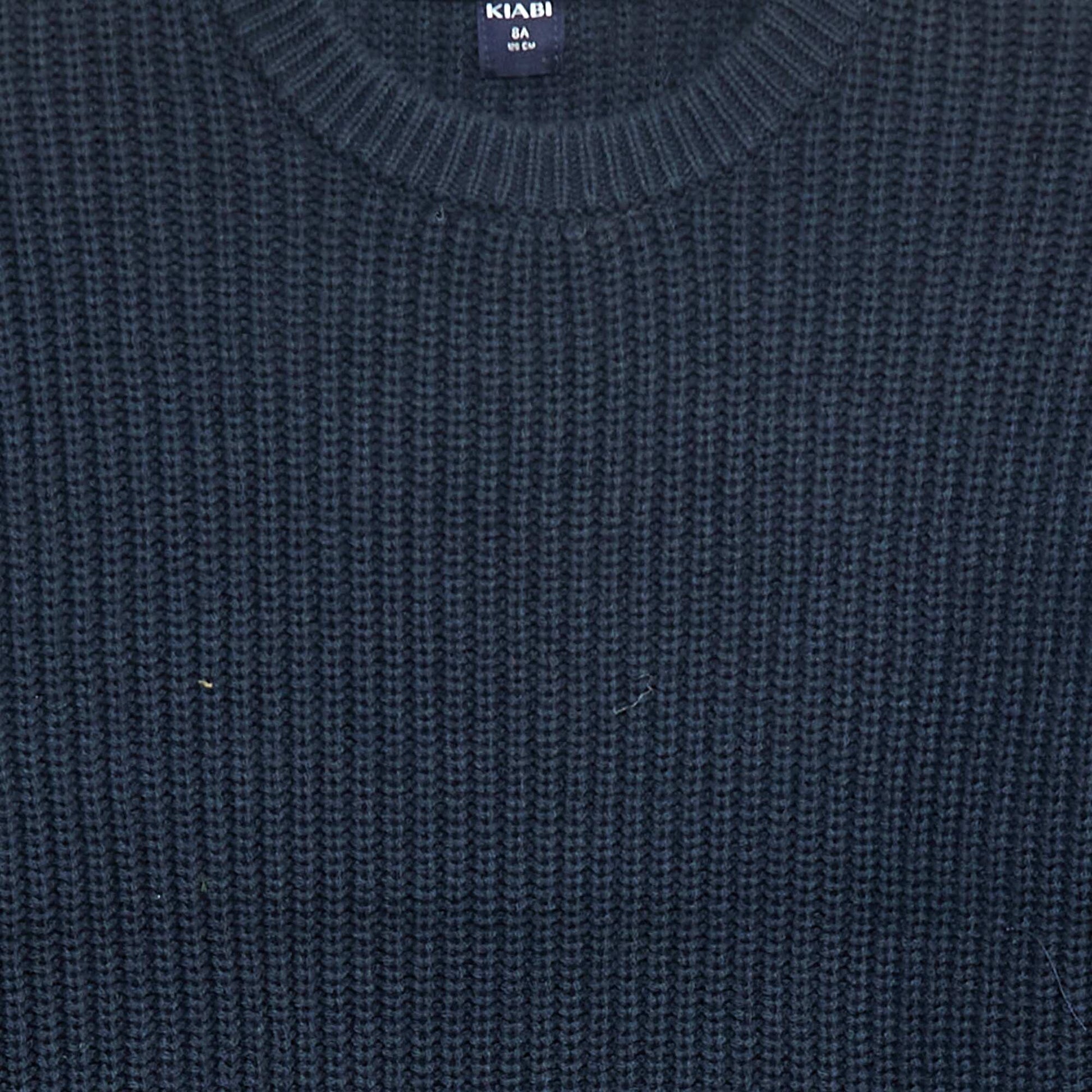Color Block Knitted Sweater BLUE