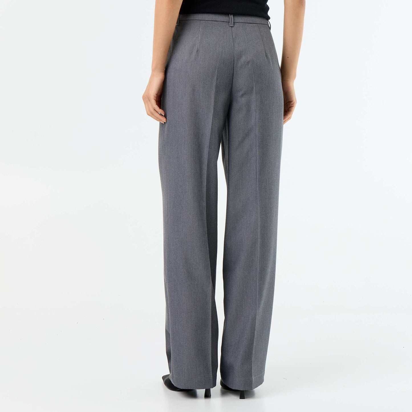 Wide Leg Fluid Trousers GREY