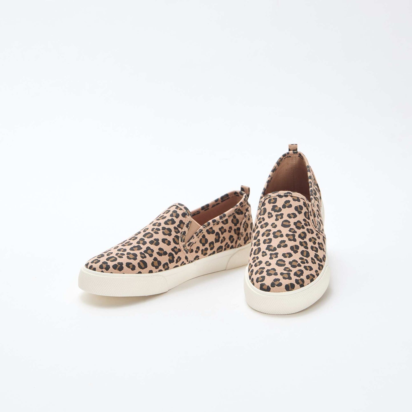Leopard Print Slip-On Sneakers BROWN
