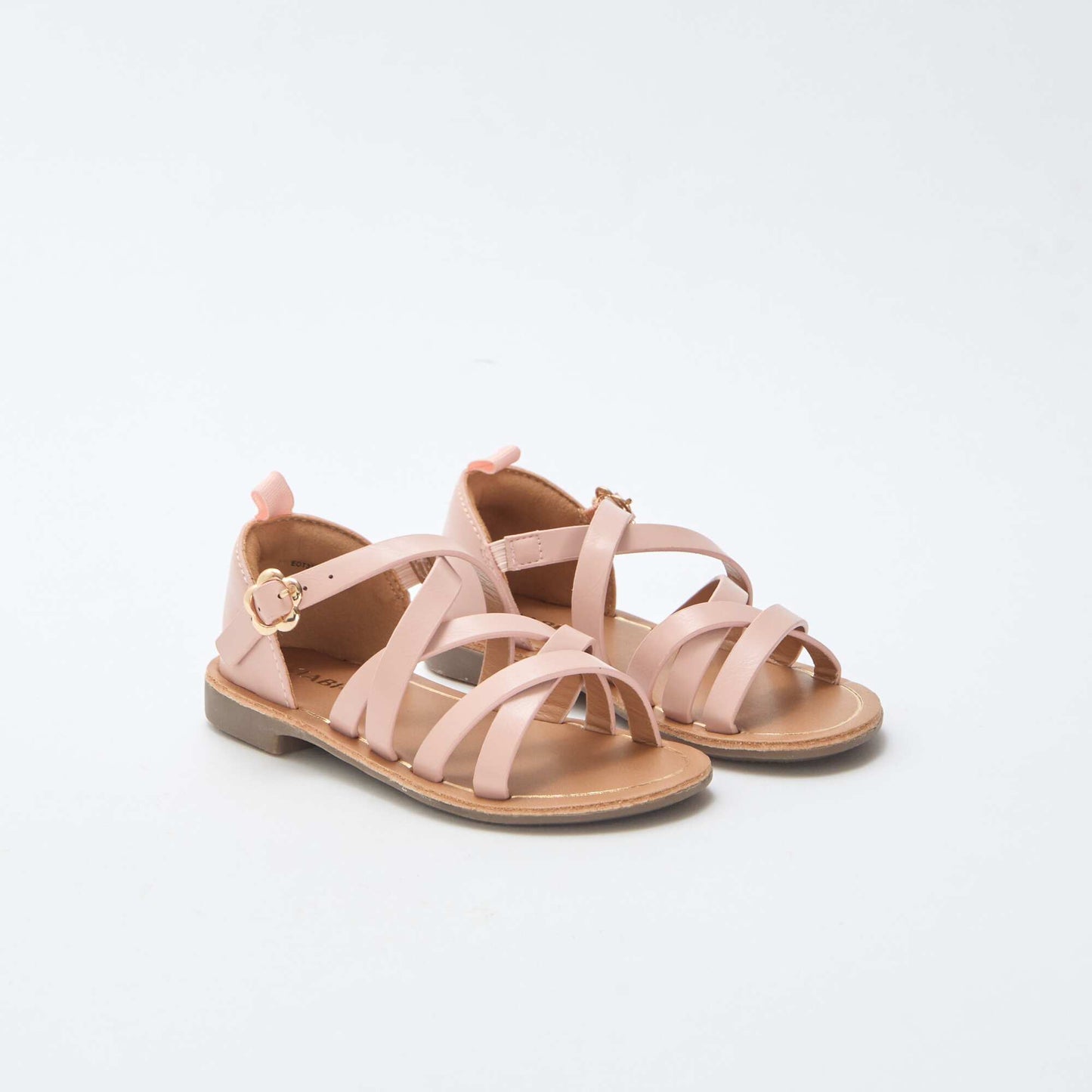 Solid Color Strappy Sandals PINK