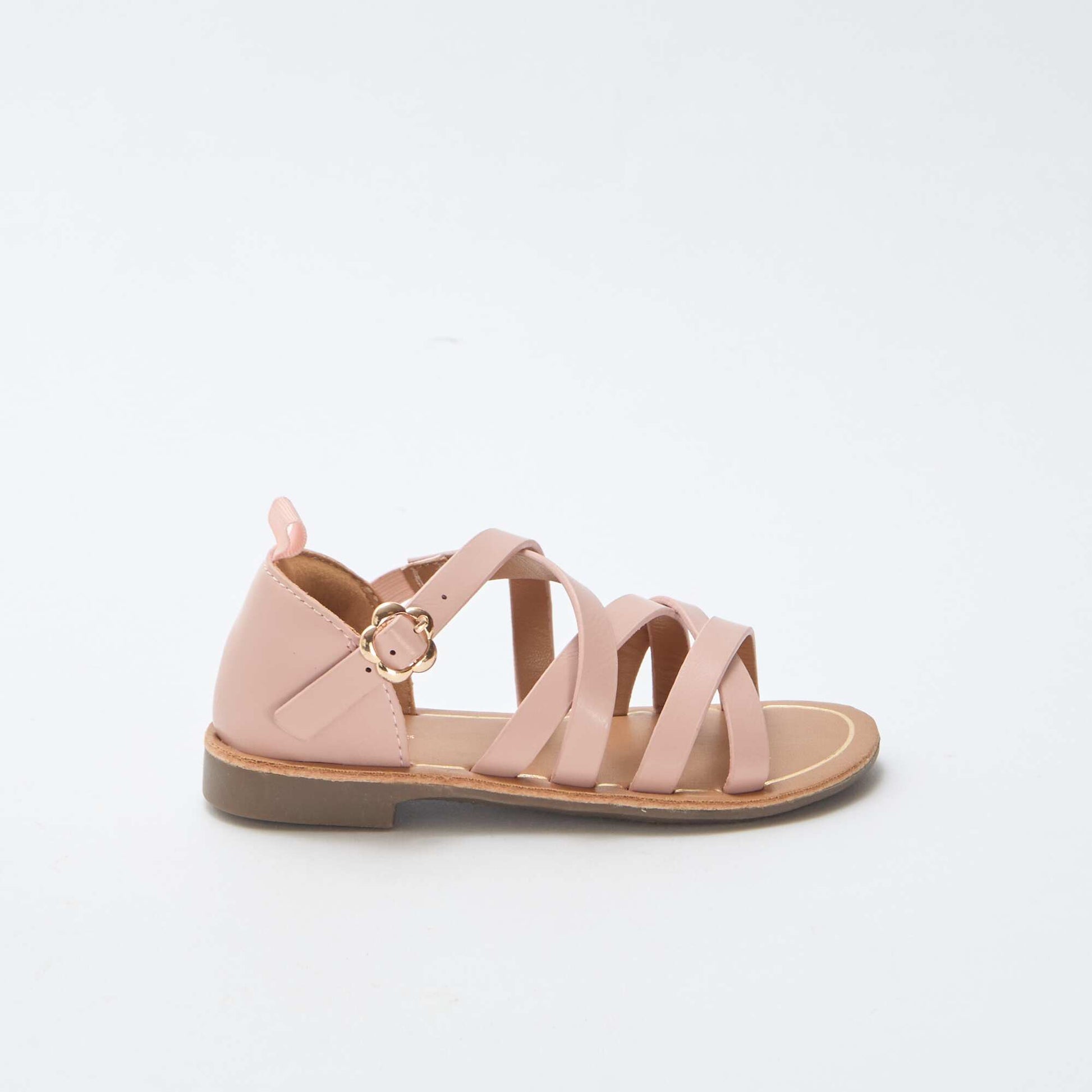 Solid Color Strappy Sandals PINK