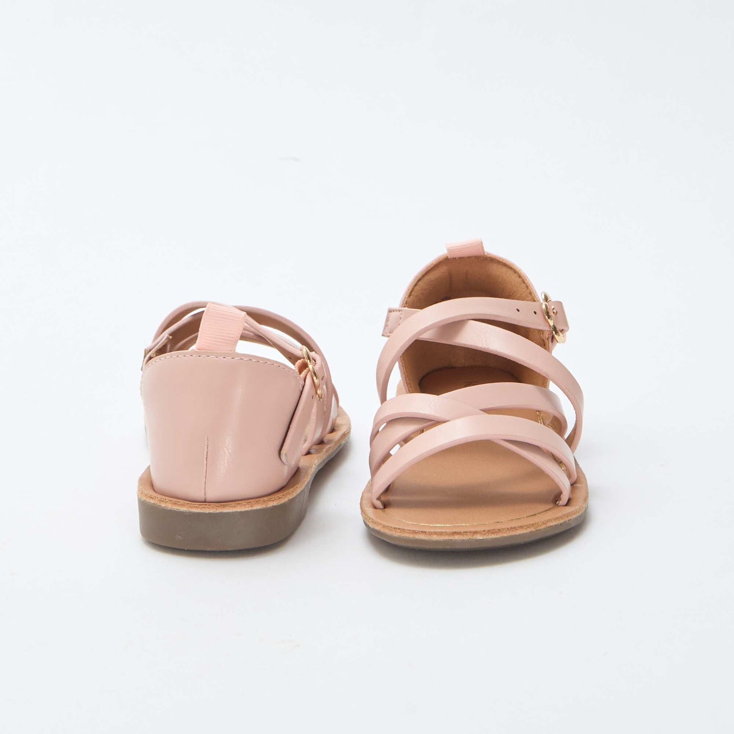 Solid Color Strappy Sandals PINK
